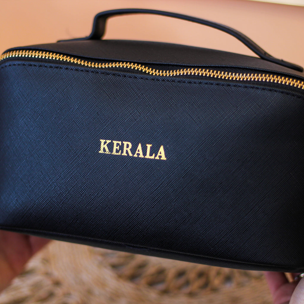 Personalised Open Flat Make Up Travel Case Bag For Her