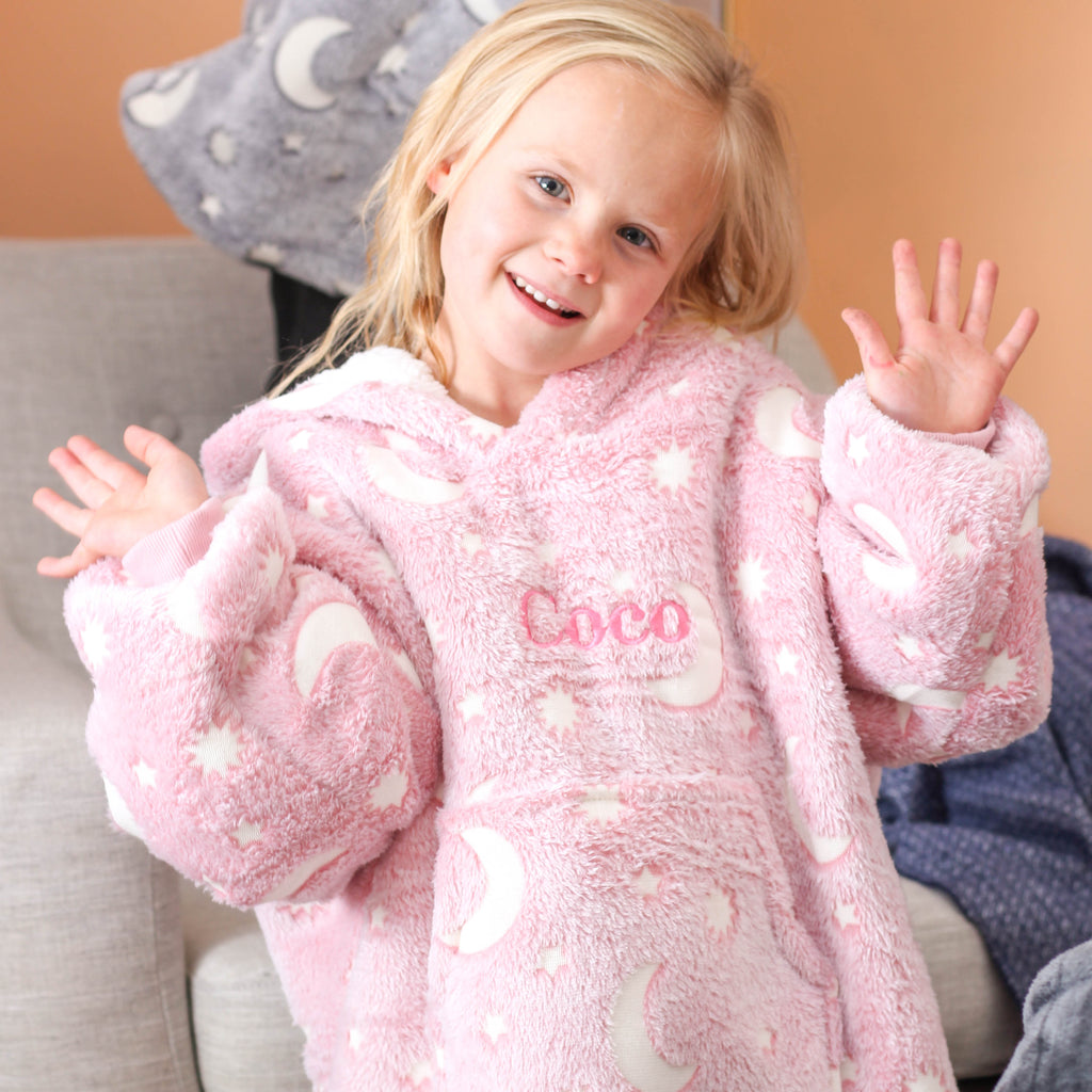 Personalised Kids Oversized Snuggly Winter Blanket Hoodie