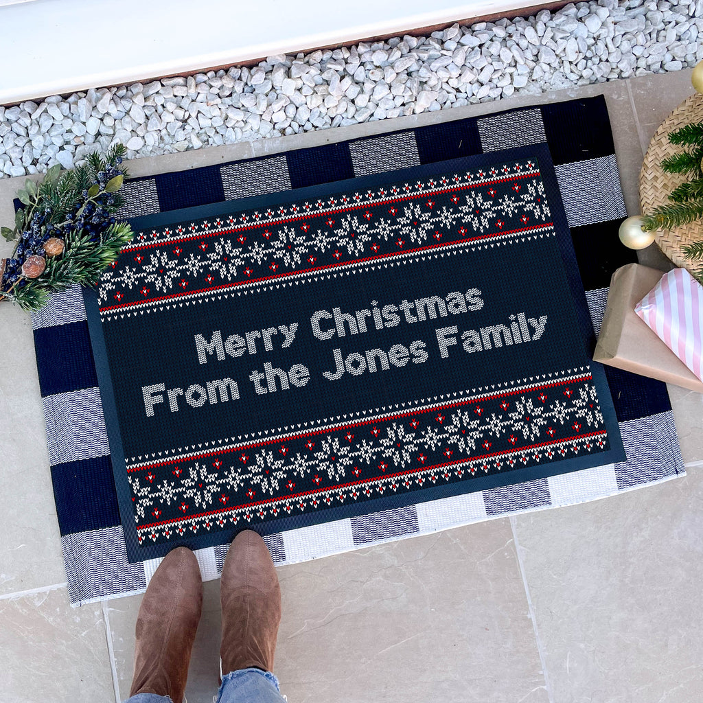 Personalised Christmas Jumper Doormat For The Home