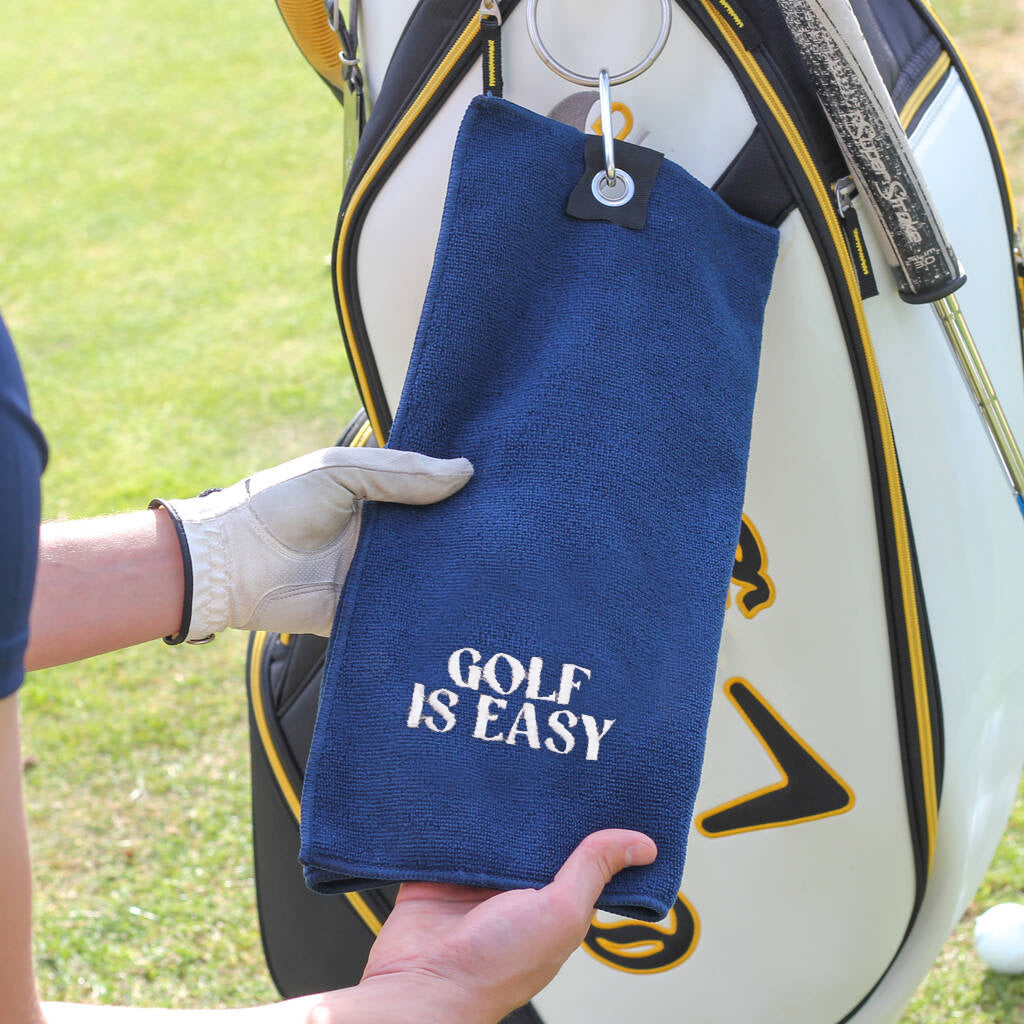 Personalised Golf Is Easy Towel Accessories For Him