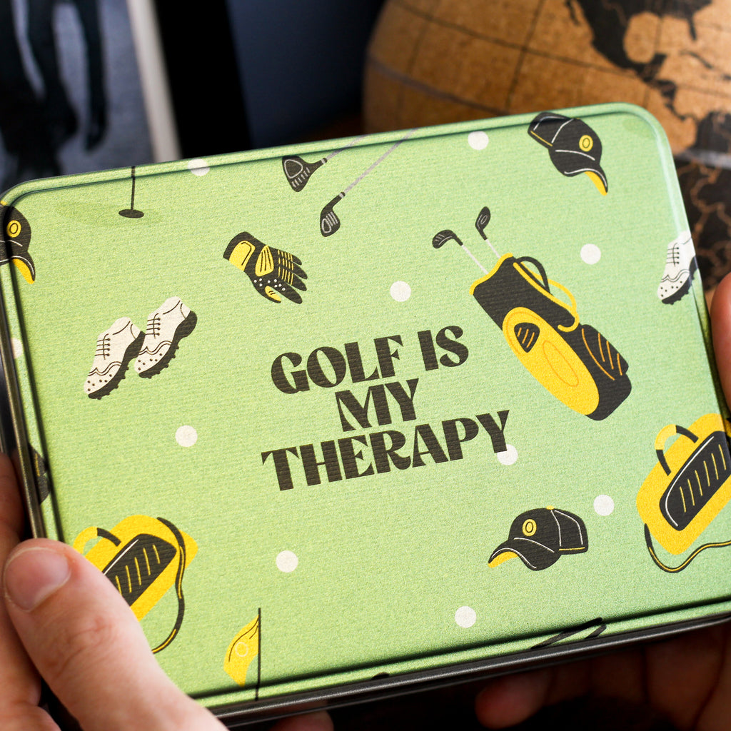 Personalised Green Golf Tin Gift Set For Him