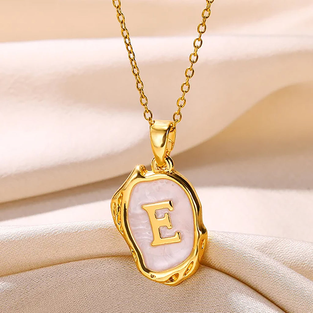 Personalised Gold Plated Initial Necklace Opel Jewellery Present Gift For Her