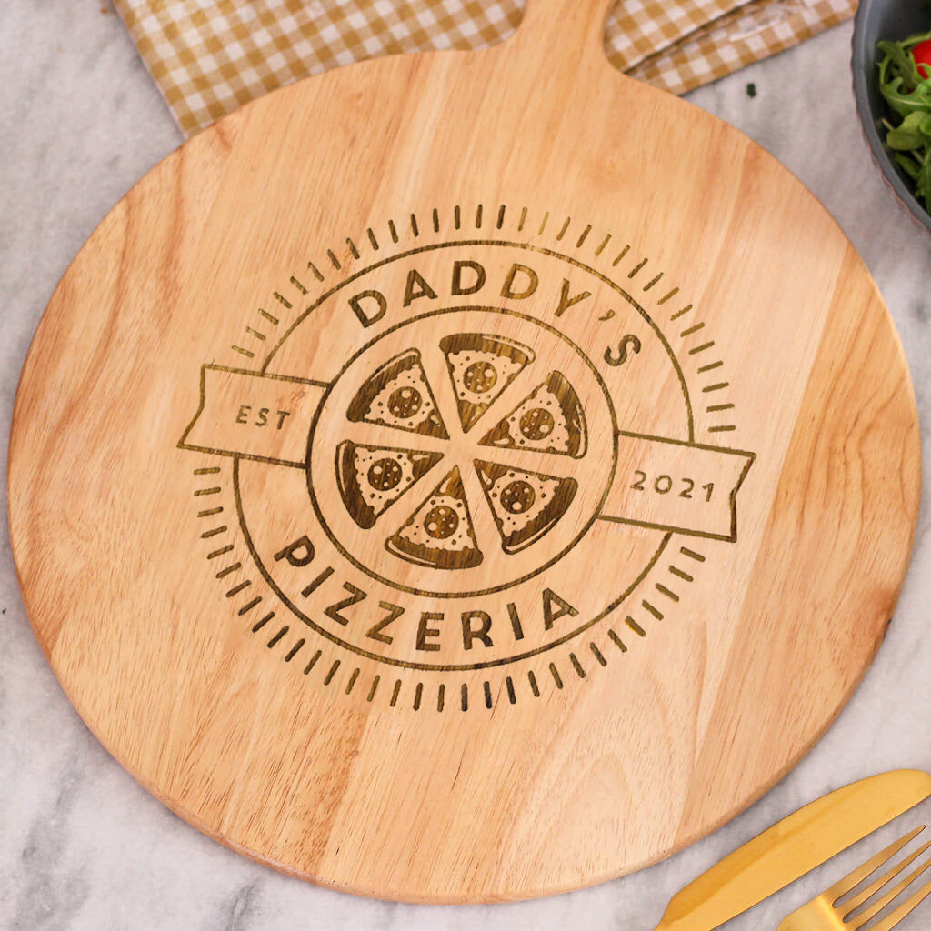 Personalised Dad's Pizzeria Pizza Board Gift For Him