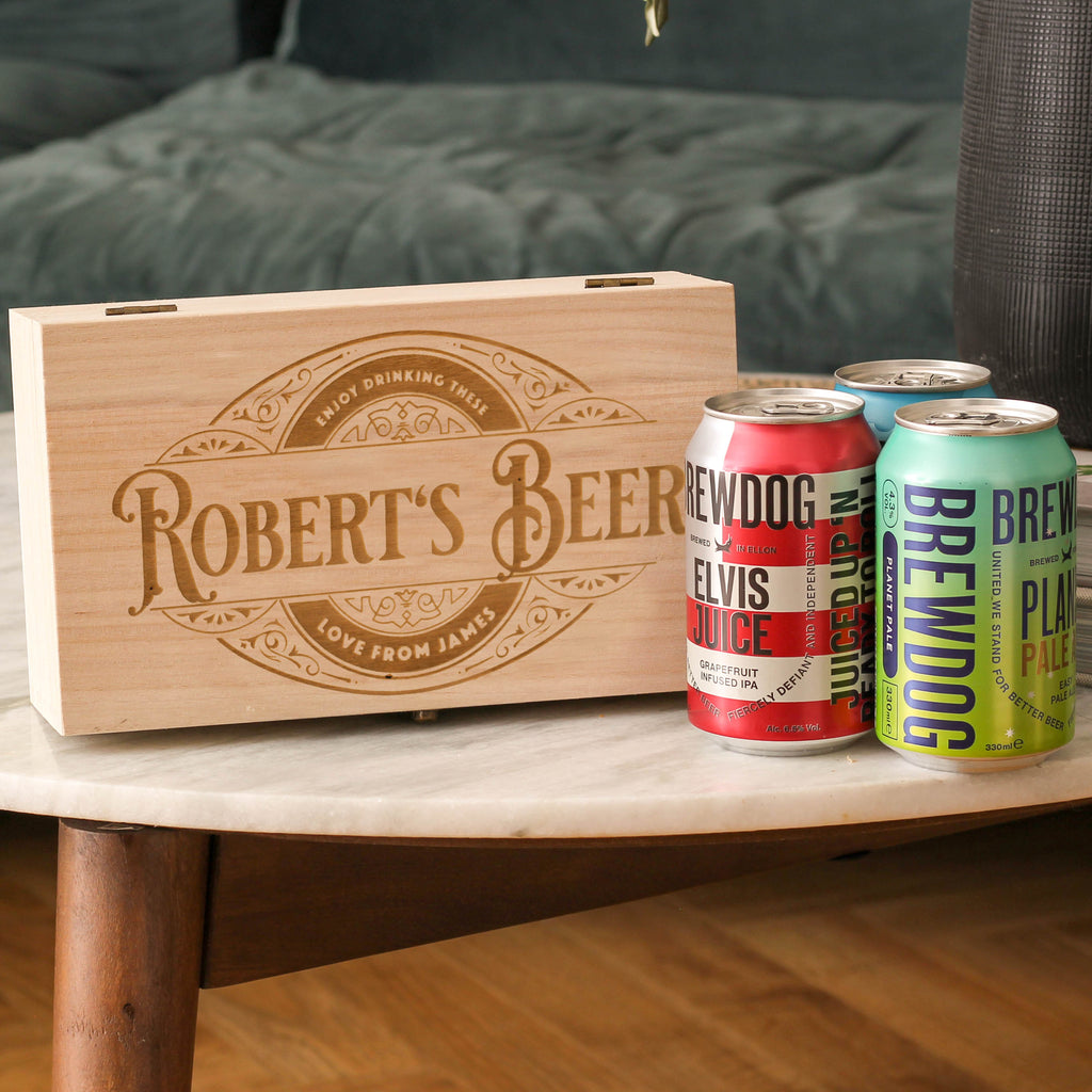 Personalised Pub Sign Beer Box For Him