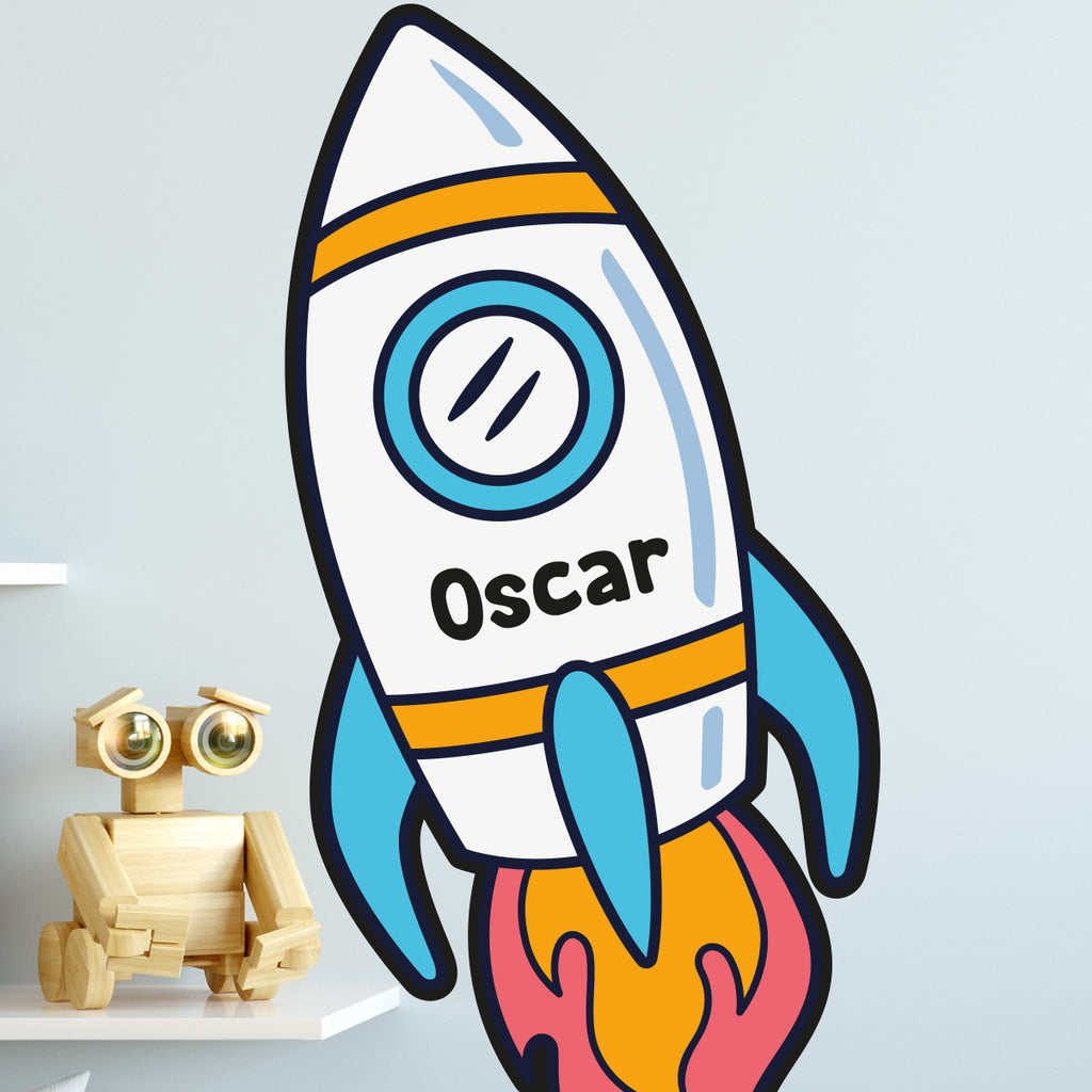 Personalised Rocket Wallsticker