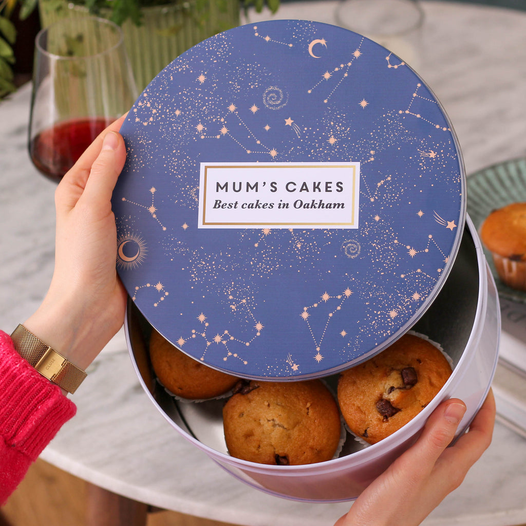 Personalised Stars Cake Baking Tin Gift For Her Small And Large Bundle