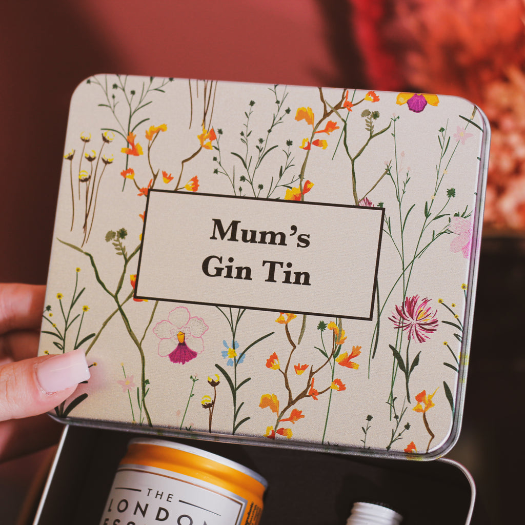 Personalised Floral Mother's Day Gin Tin Gift For Her