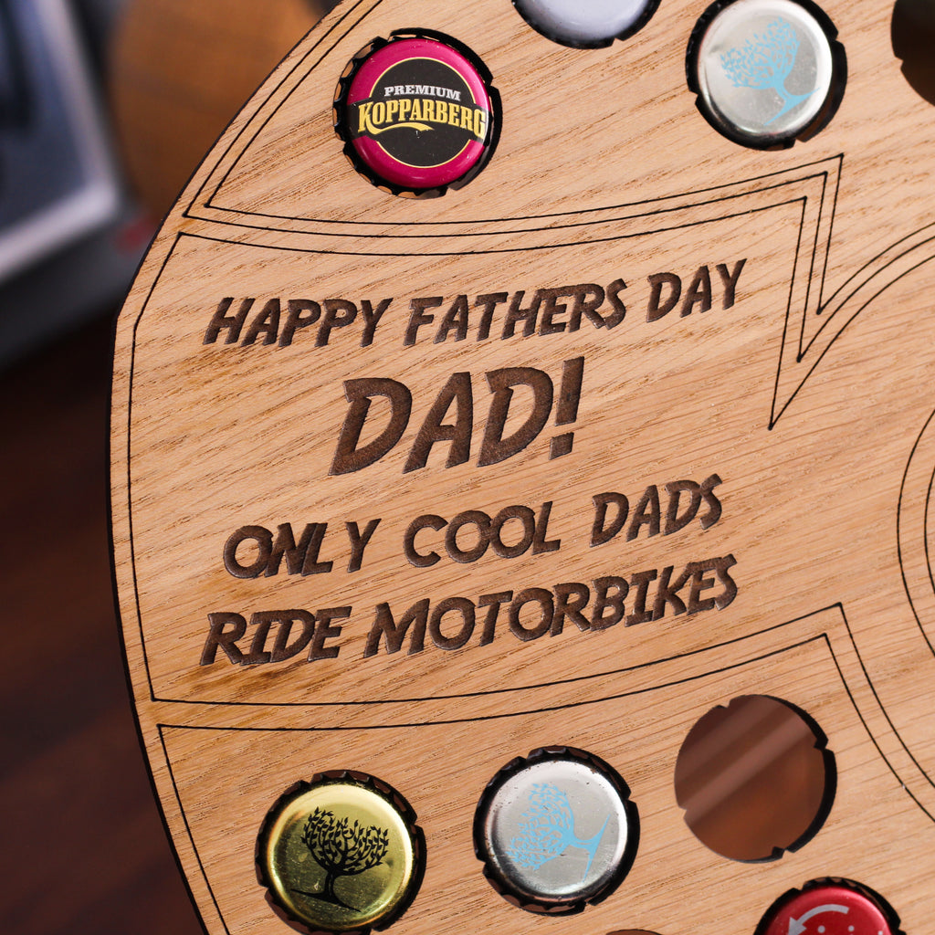 Personalised Motorbike Helmet Bottle Cap Collector Dad