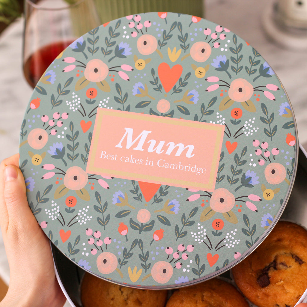 Personalised Floral Cake Tin Baking Gift For Her Small And Large Bundle