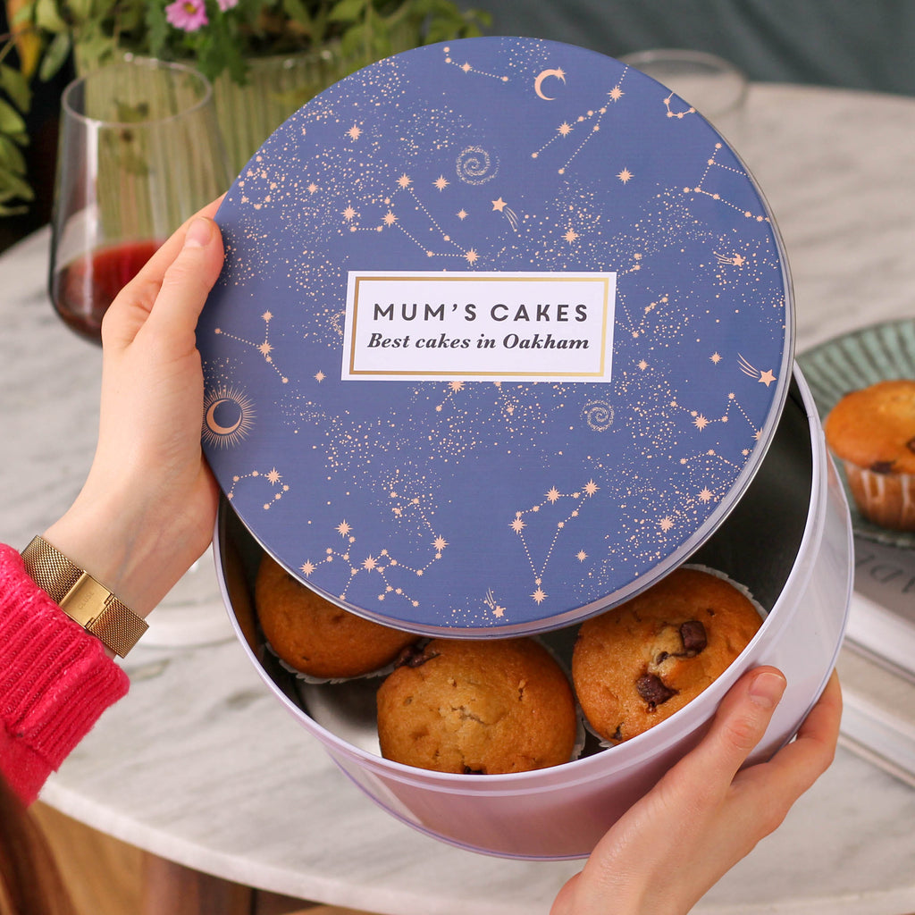 Personalised Stars Cake Baking Tin Gift For Her Small And Large Bundle