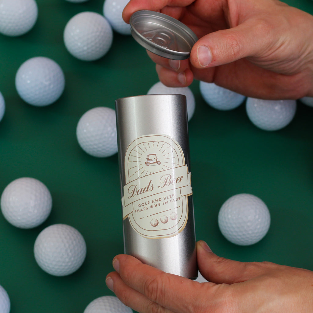 Personalised Beer Golf Tin With Matching Golf Balls