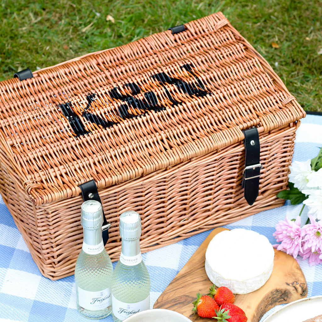 Personalised Picnic Hamper Gift For Couples Wedding Or Anniversary Present For The Home