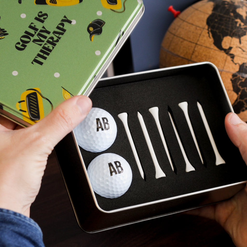 Personalised Green Golf Tin Gift Set For Him