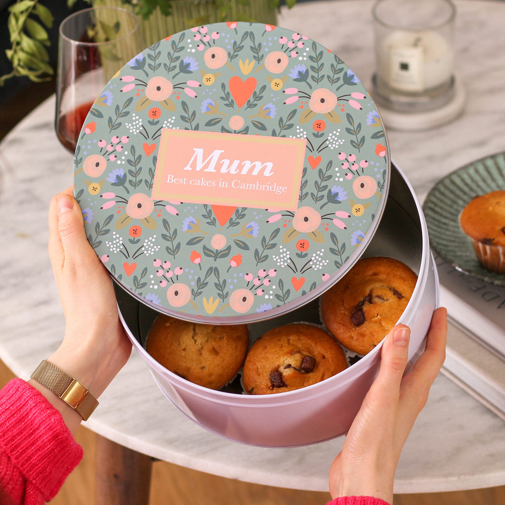 Personalised Floral Cake Tin Baking Gift For Her Small And Large Bundle