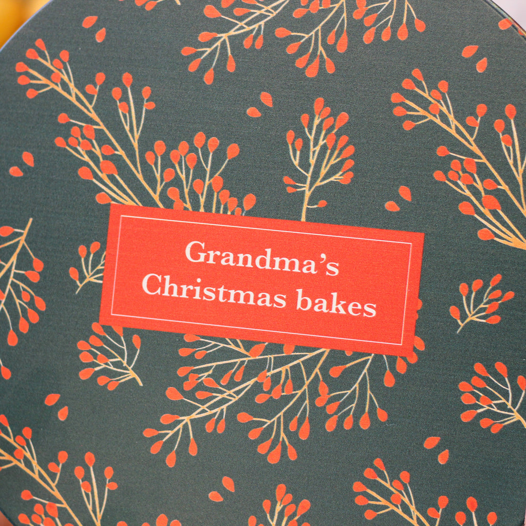 Personalised Christmas Floral Tin Gift For The Home Small And Large Bundle