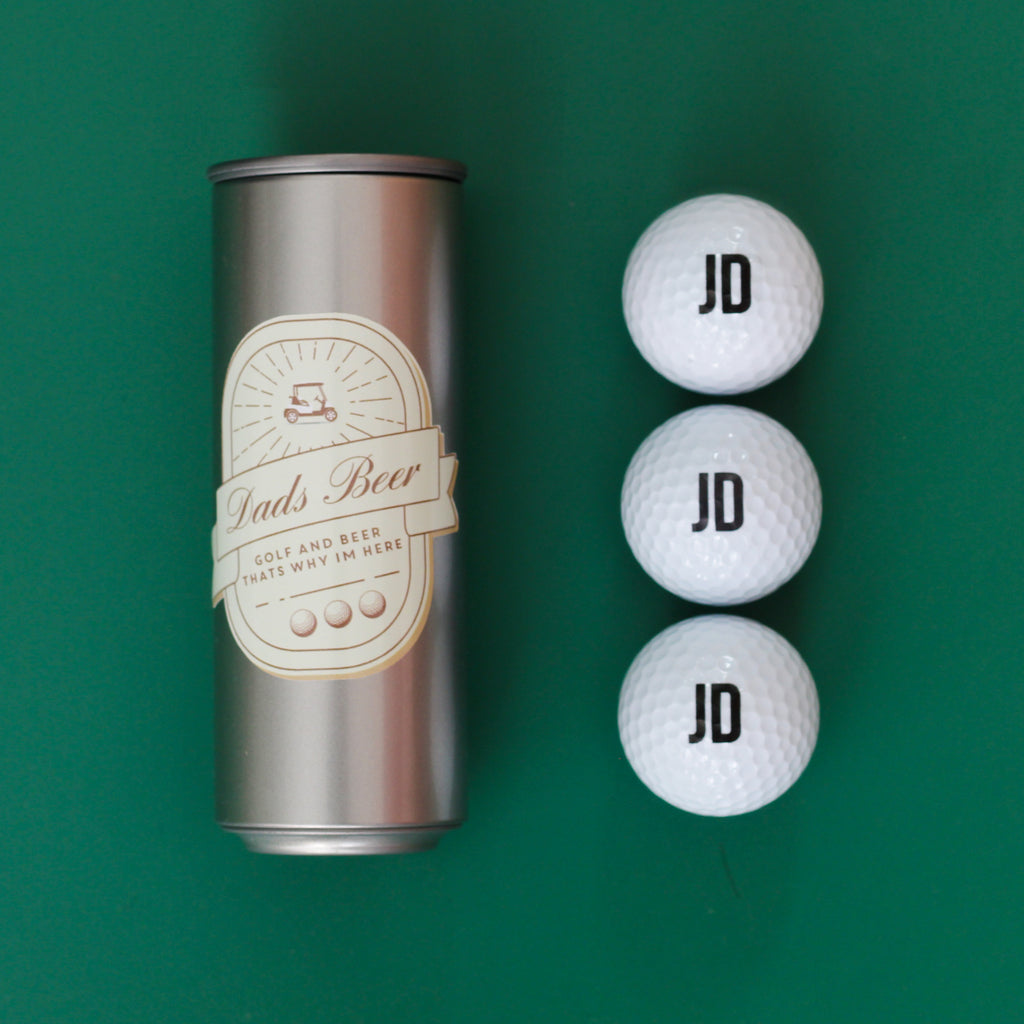 Personalised Beer Golf Tin With Matching Golf Balls