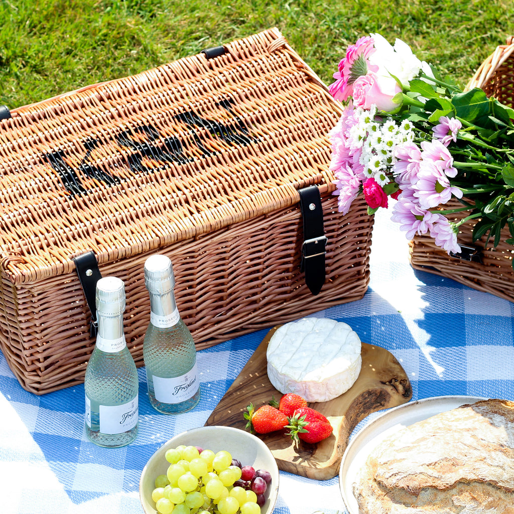 Personalised Picnic Hamper Gift For Couples Wedding Or Anniversary Present For The Home