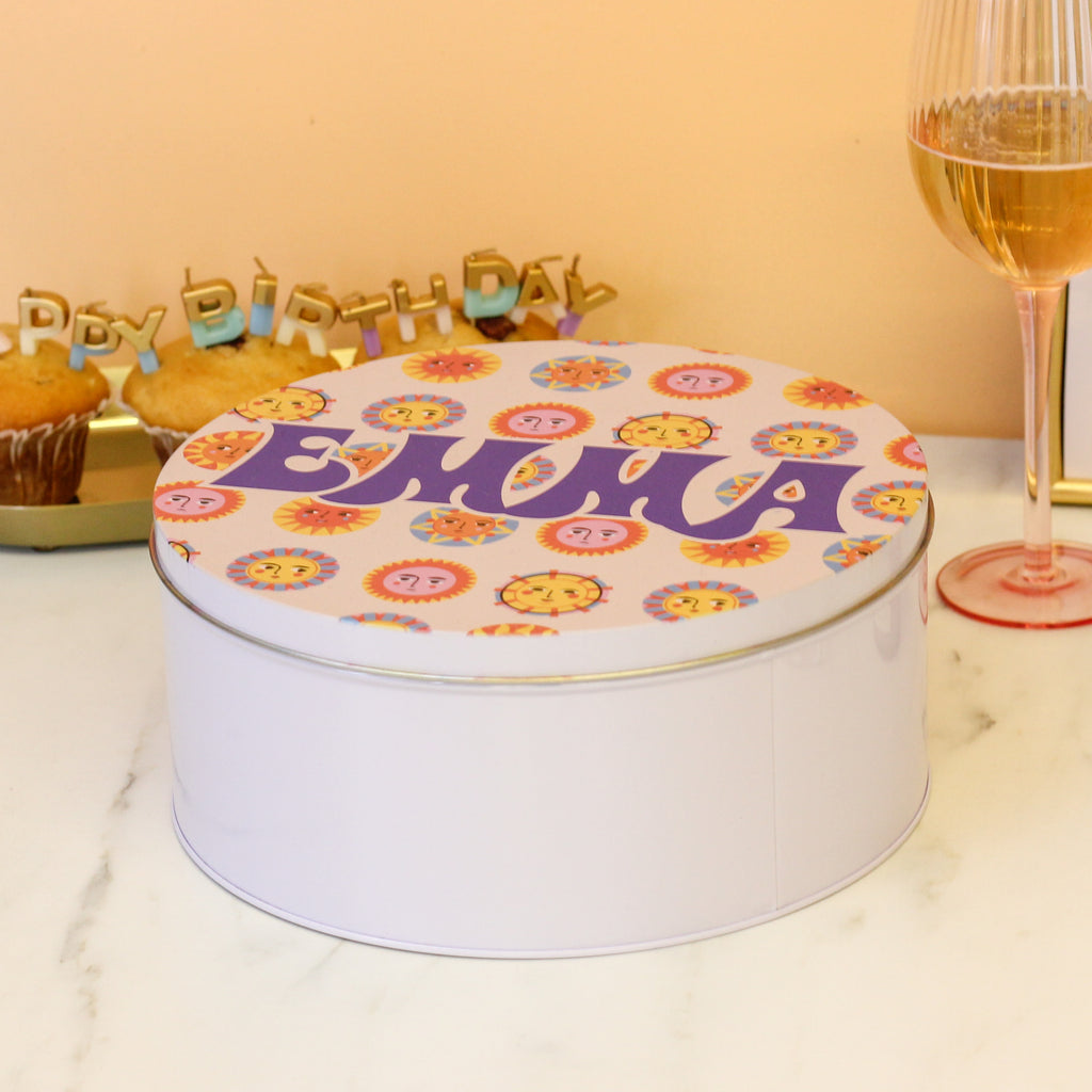 Personalised Faces Cake Tin Baking Gift For Her Kitchen Present For The Home