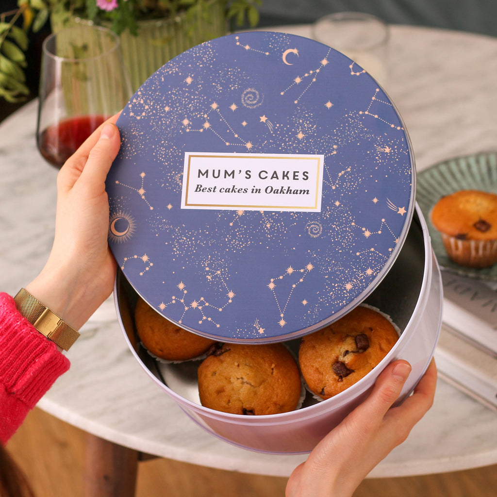 Personalised Stars Cake Baking Tin Gift For Her Small And Large Bundle