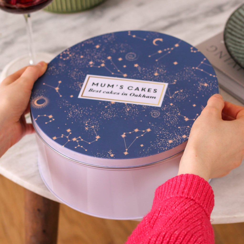 Personalised Stars Cake Baking Tin Gift For Her Small And Large Bundle