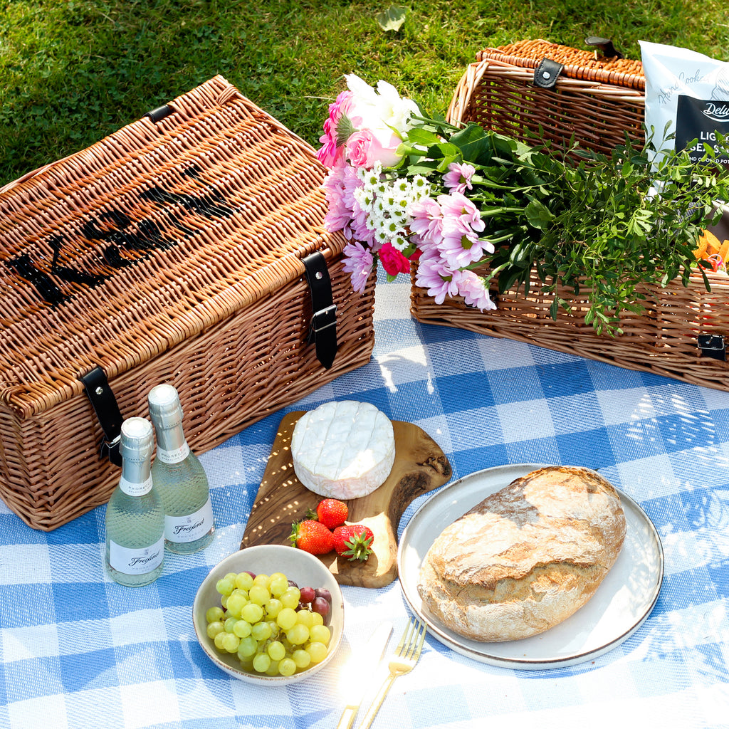 Personalised Picnic Hamper Gift For Couples Wedding Or Anniversary Present For The Home