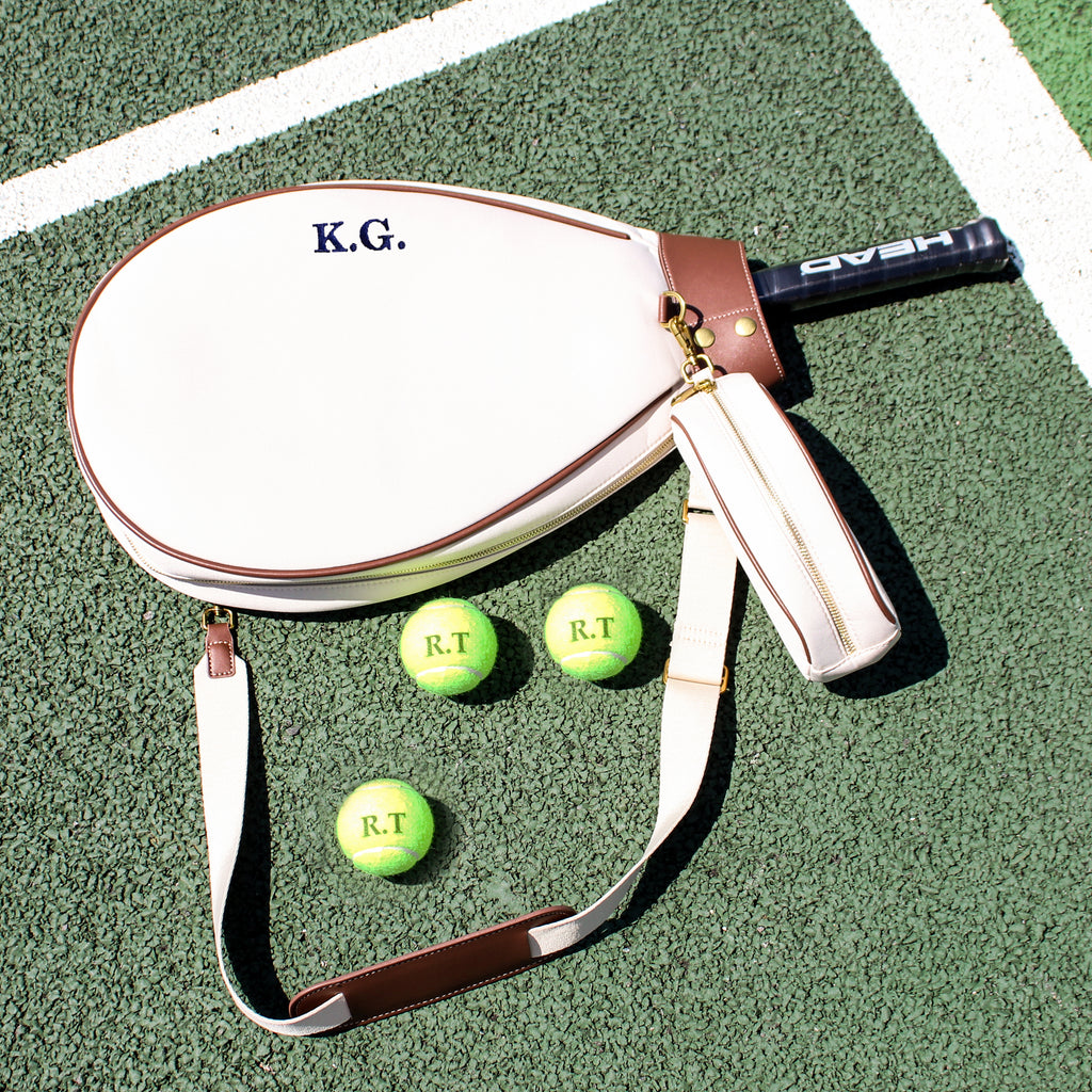 Personalised Tennis Racket Case Sports Travel Bag Gift With Balls