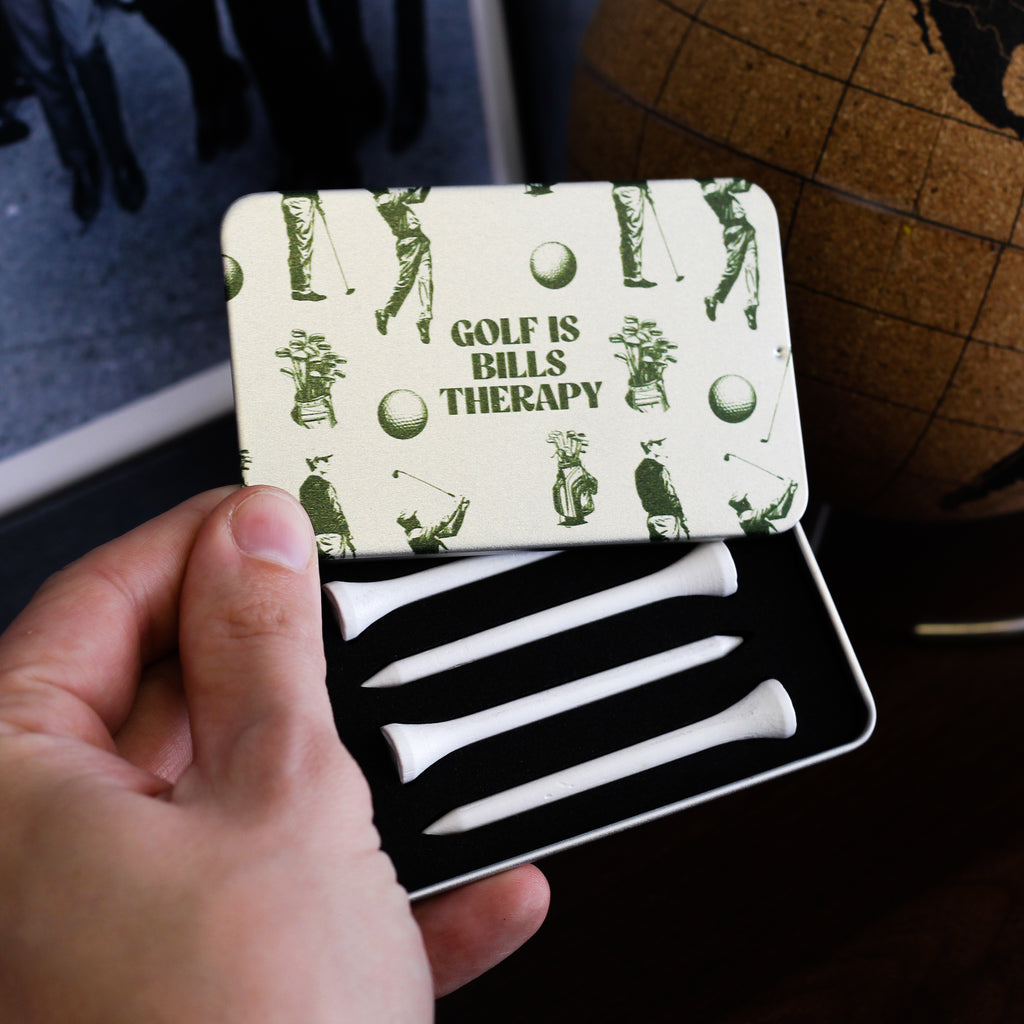 Personalised Classic Golf Tin And Tees Gift For Him