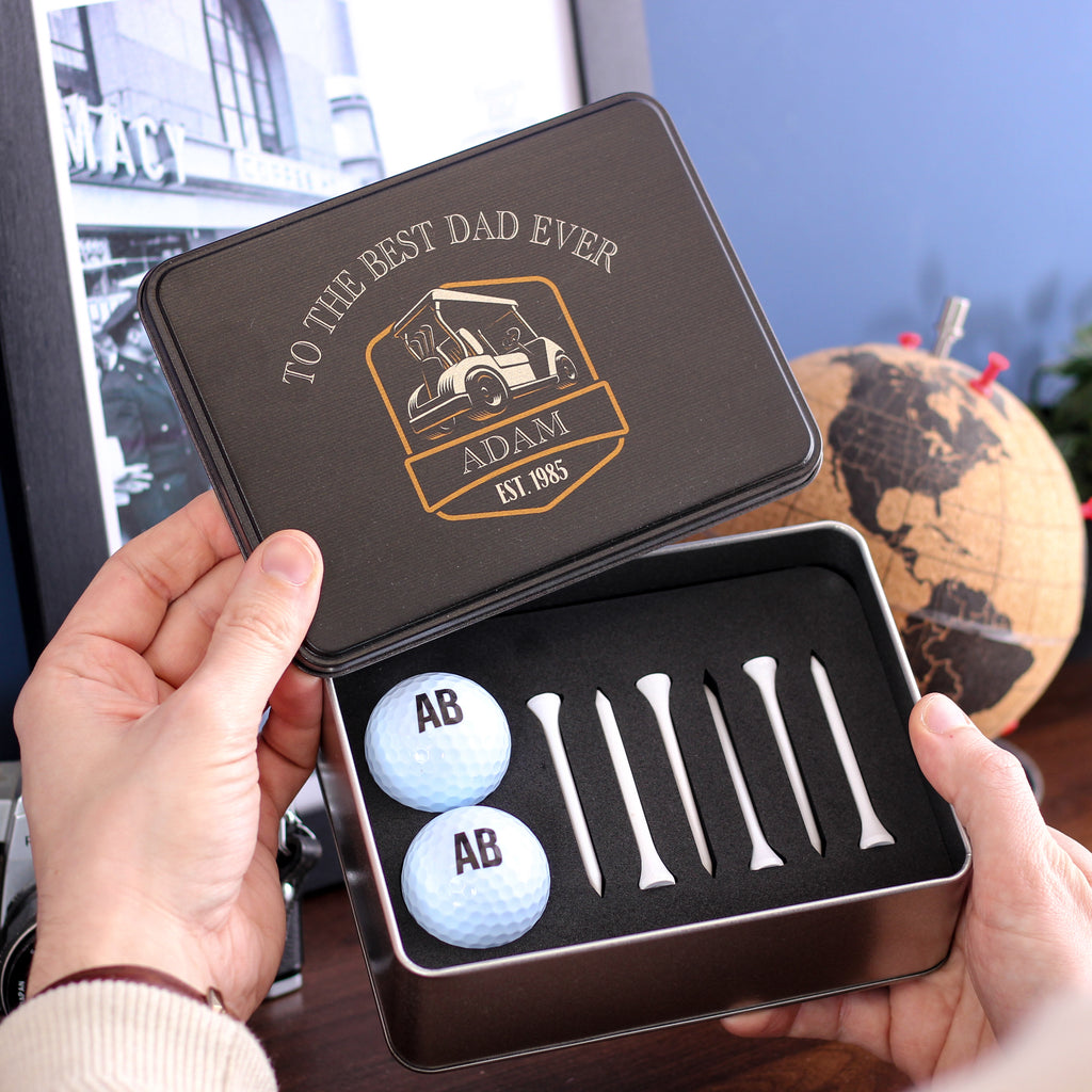 Personalised Golf Cart Tin For Dad On Fathers Day