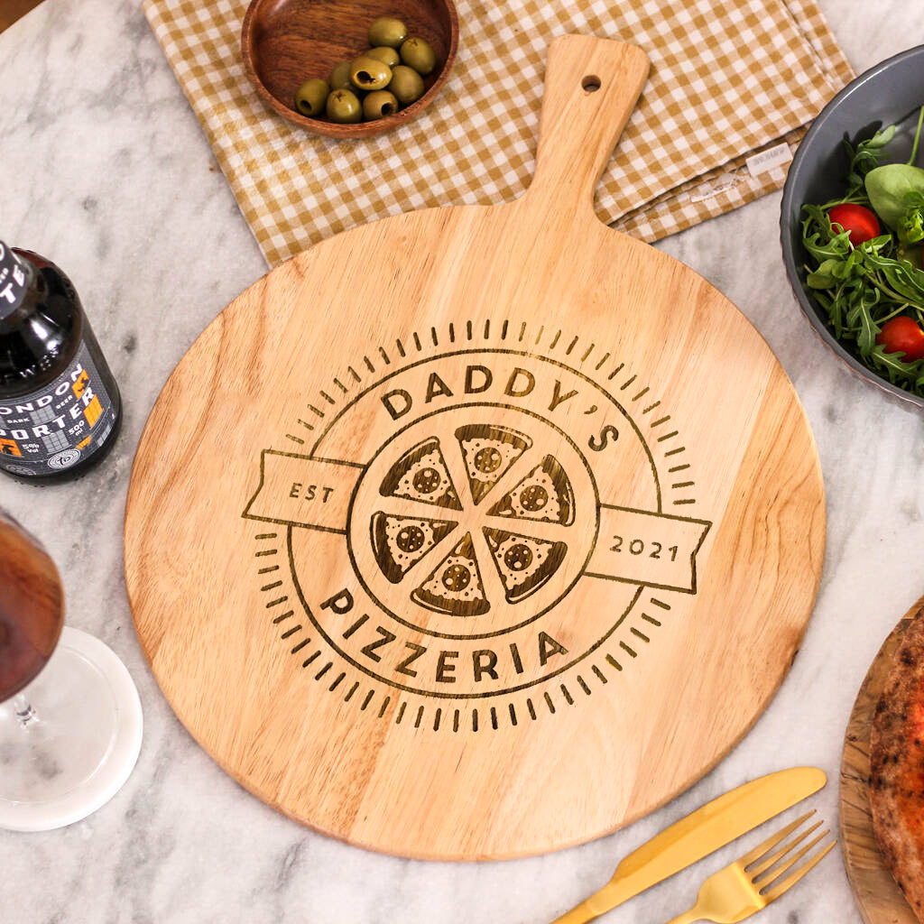 Personalised Dad's Pizzeria Pizza Board Gift For Him