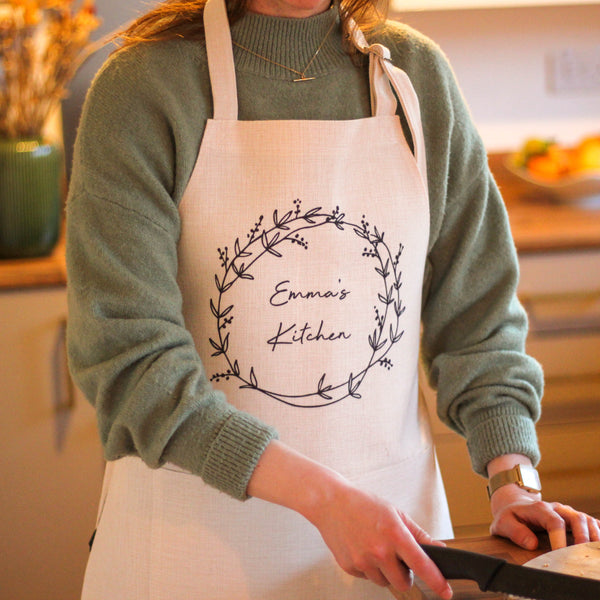 Customized Apron Floral Best Mom Ever Personalized Aprons Chef